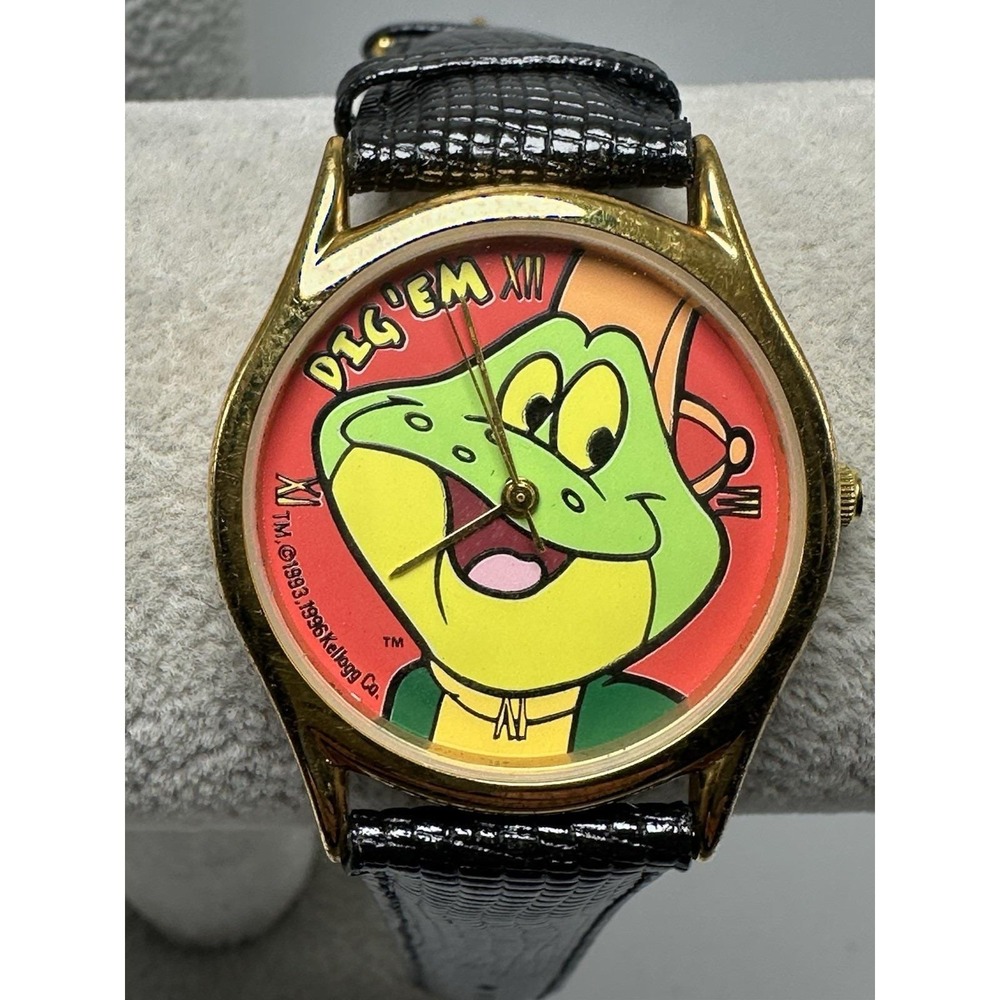 Kellogg's Watch Dig'em Frog‎ Watch 1996 New Battery 33MM 7.5" Vintage W14